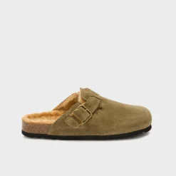 Uomo Scholl Sabot*Mules olivier fur