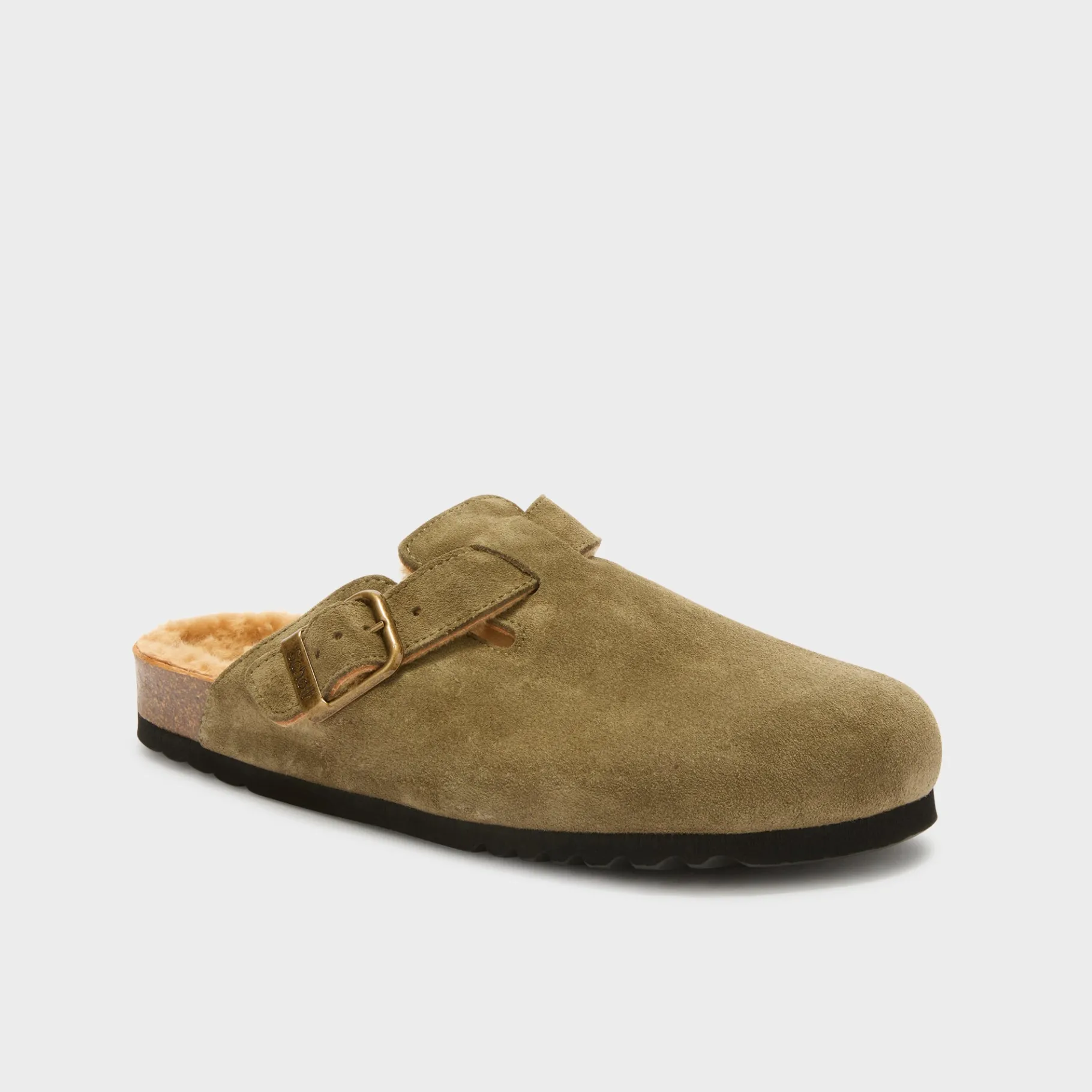 Uomo Scholl Sabot*Mules olivier fur