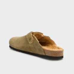 Uomo Scholl Sabot*Mules olivier fur