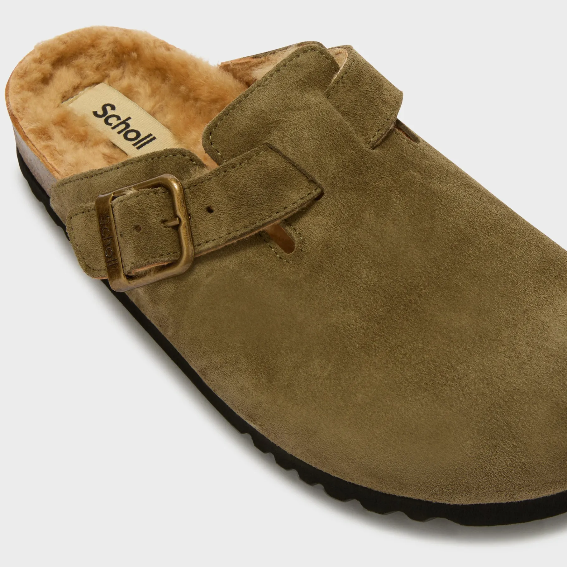Uomo Scholl Sabot*Mules olivier fur