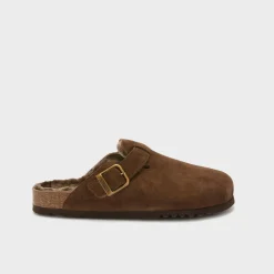 Uomo Scholl Sabot*Mules olivier fur